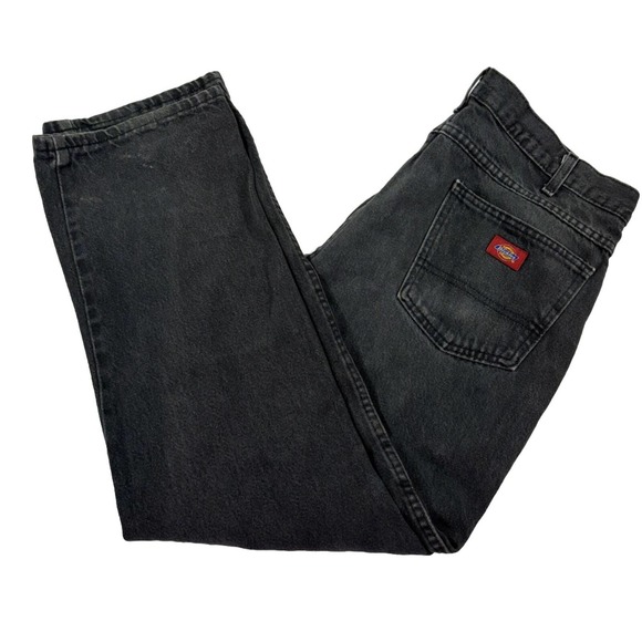 Dickies Other - Dickies Mens Faded Black Denim Jeans Size 38x30 Distressed RN20697